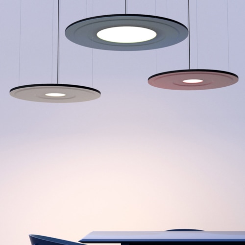 Waffle Pendant Downlit - 0