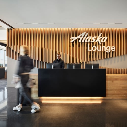 recent Alaska Airlines Lounge at SFO Harvey Milk Terminal 1 hospitality design projects